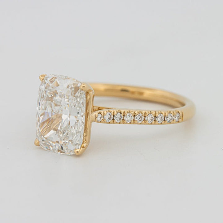 3.50 CT Cushion Cut Pavé Solitaire (LG) - ZIZOV DIAMONDS