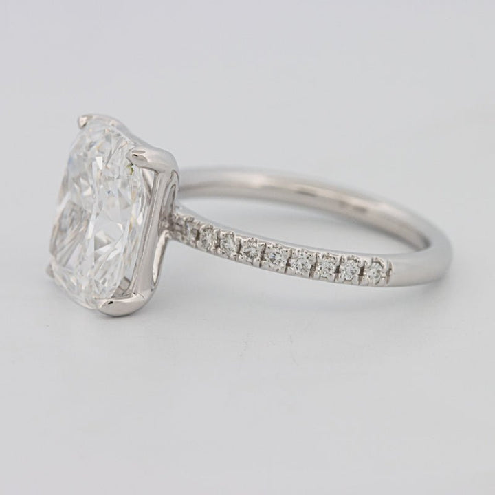 3.50 CT Cushion Cut Pavé Solitaire (LG) - ZIZOV DIAMONDS