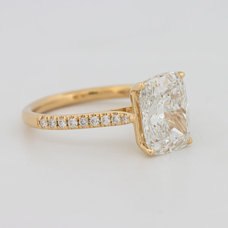 3.50 CT Cushion Cut Pavé Solitaire (LG) - ZIZOV DIAMONDS