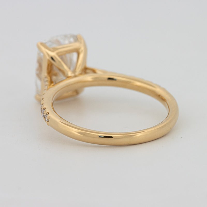 3.50 CT Cushion Cut Pavé Solitaire (LG) - ZIZOV DIAMONDS