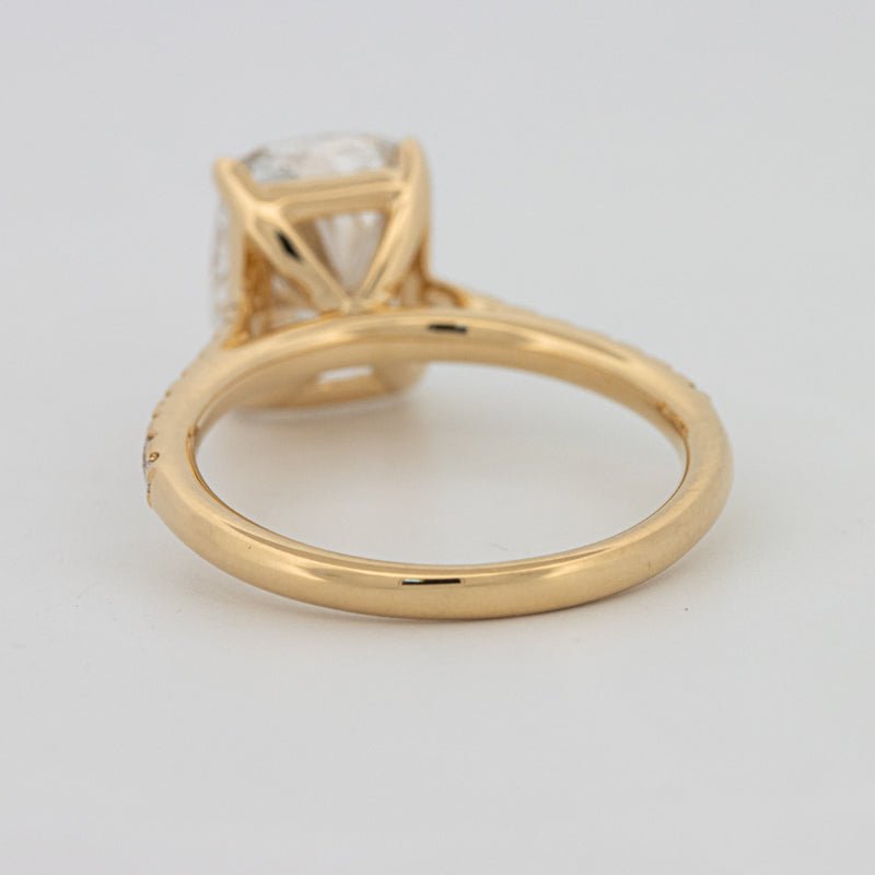 3.50 CT Cushion Cut Pavé Solitaire (LG) - ZIZOV DIAMONDS