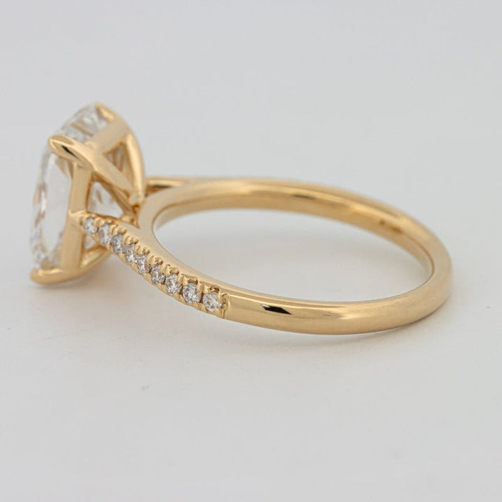 3.50 CT Cushion Cut Pavé Solitaire (LG) - ZIZOV DIAMONDS