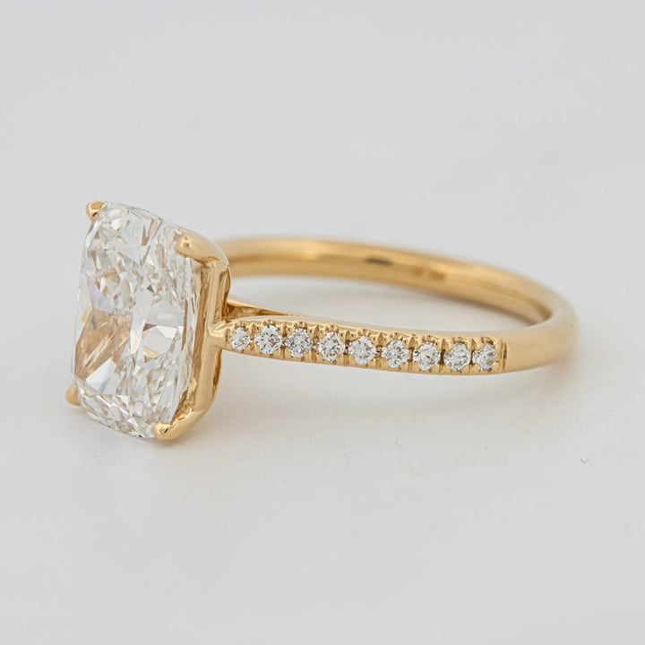 3.50 CT Cushion Cut Pavé Solitaire (LG) - ZIZOV DIAMONDS