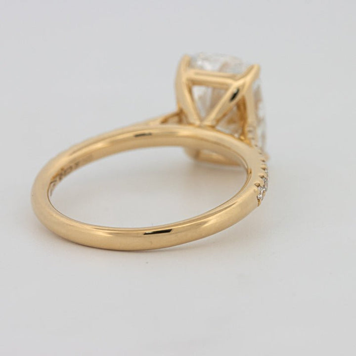 3.50 CT Cushion Cut Pavé Solitaire (LG) - ZIZOV DIAMONDS