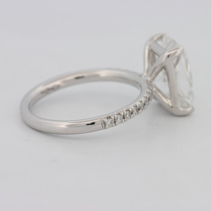 3.50 CT Cushion Cut Pavé Solitaire (LG) - ZIZOV DIAMONDS