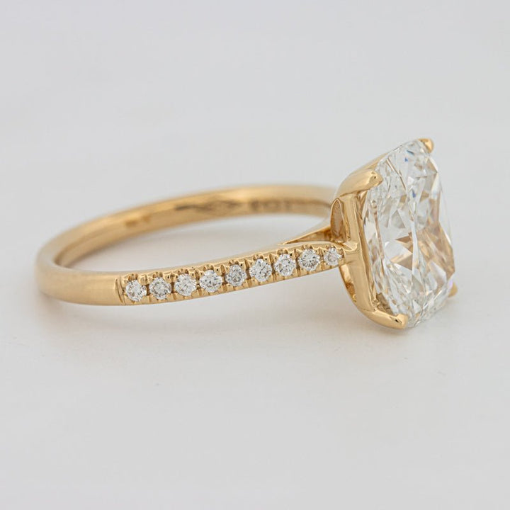 3.50 CT Cushion Cut Pavé Solitaire (LG) - ZIZOV DIAMONDS