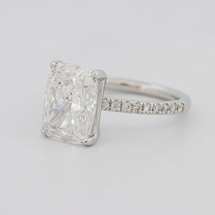 3.50 CT Cushion Cut Pavé Solitaire (LG) - ZIZOV DIAMONDS