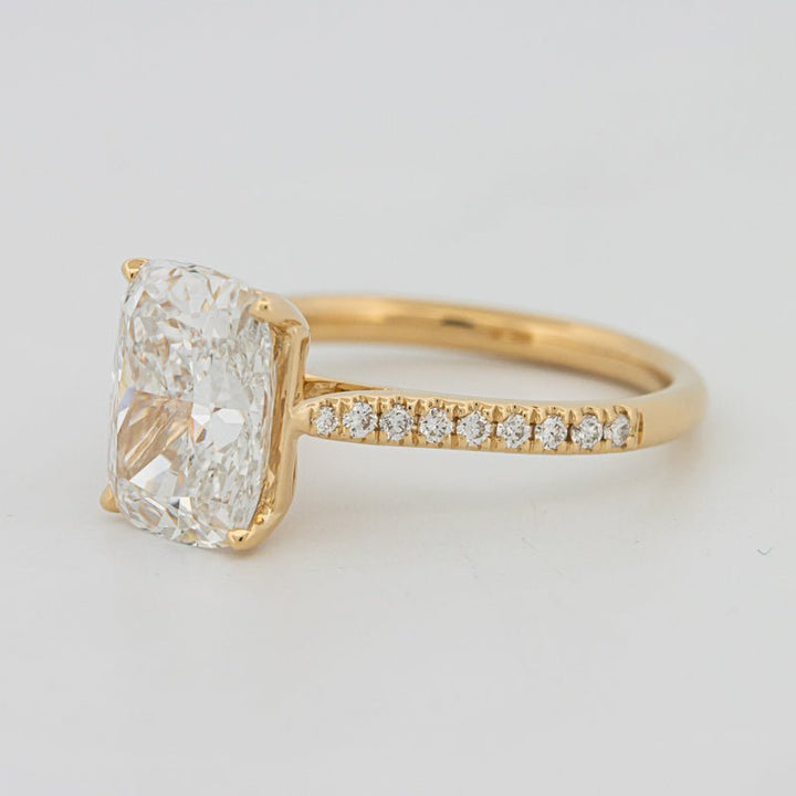 3.50 CT Cushion Cut Pavé Solitaire (LG) - ZIZOV DIAMONDS