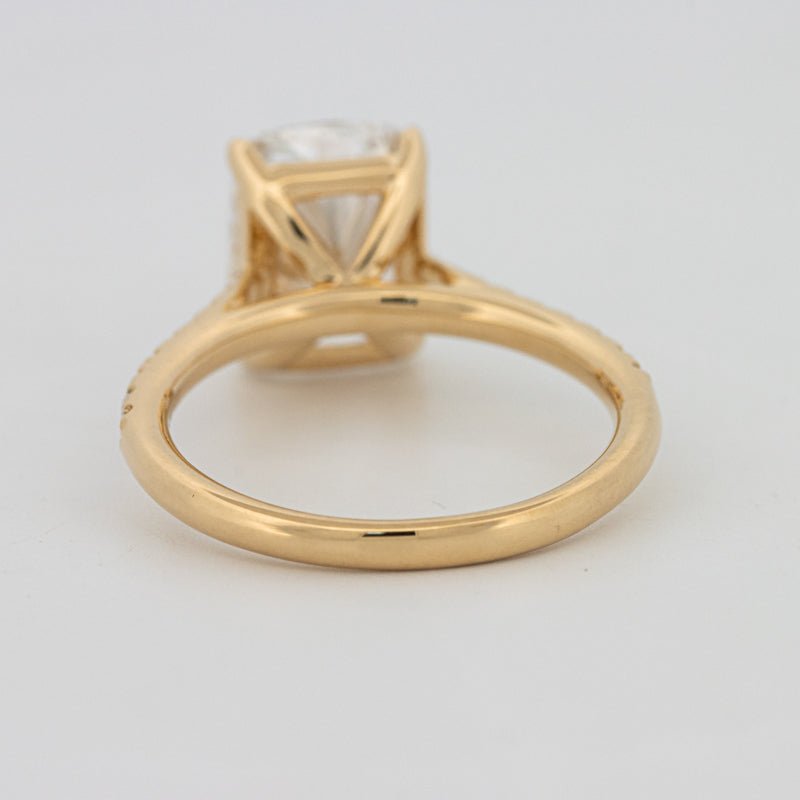 3.50 CT Cushion Cut Pavé Solitaire (LG) - ZIZOV DIAMONDS