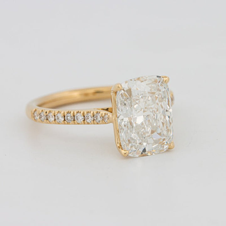3.50 CT Cushion Cut Pavé Solitaire (LG) - ZIZOV DIAMONDS