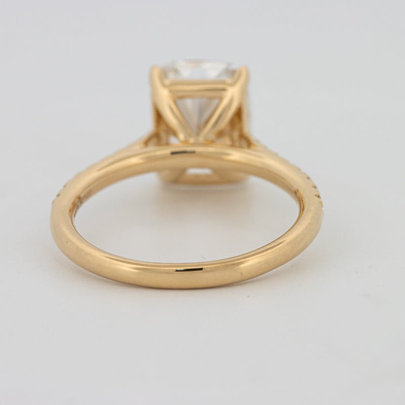 3.50 CT Cushion Cut Pavé Solitaire (LG) - ZIZOV DIAMONDS