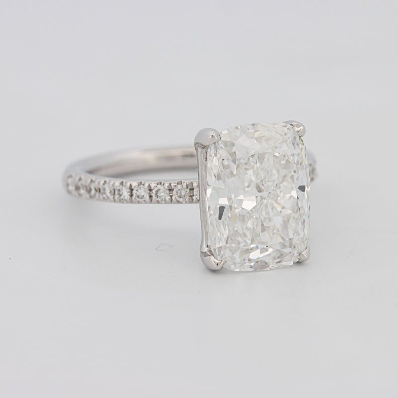 3.50 CT Cushion Cut Pavé Solitaire (LG) - ZIZOV DIAMONDS