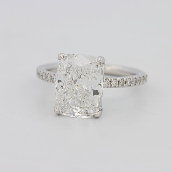 3.50 CT Cushion Cut Pavé Solitaire (LG) - ZIZOV DIAMONDS