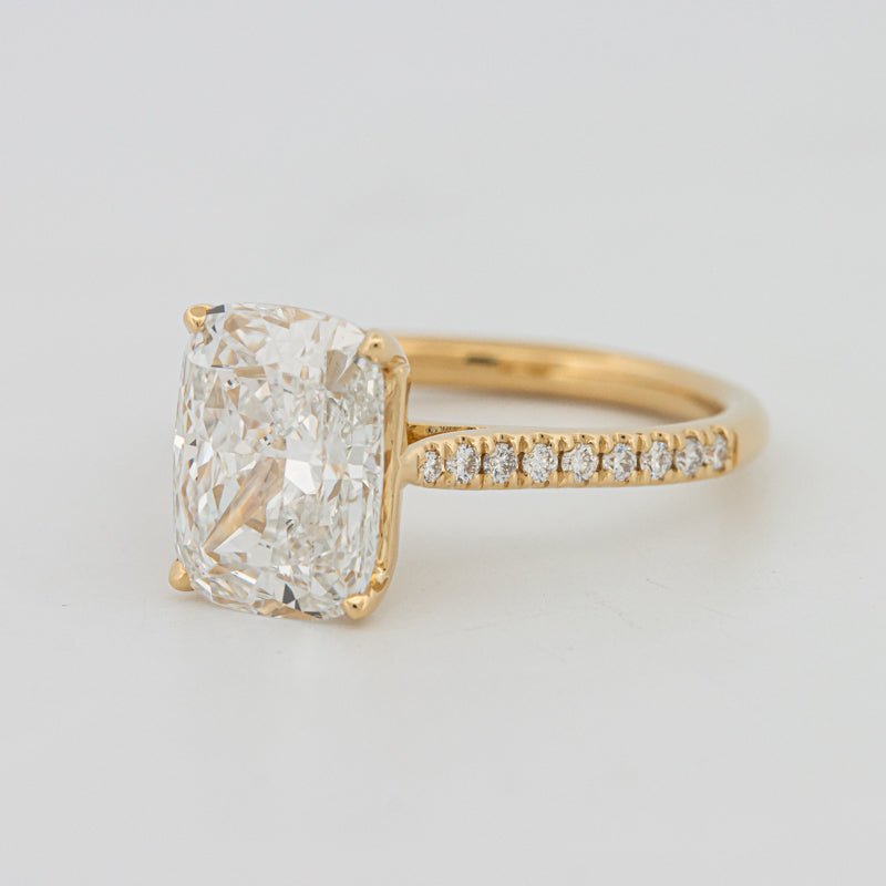 3.50 CT Cushion Cut Pavé Solitaire (LG) - ZIZOV DIAMONDS