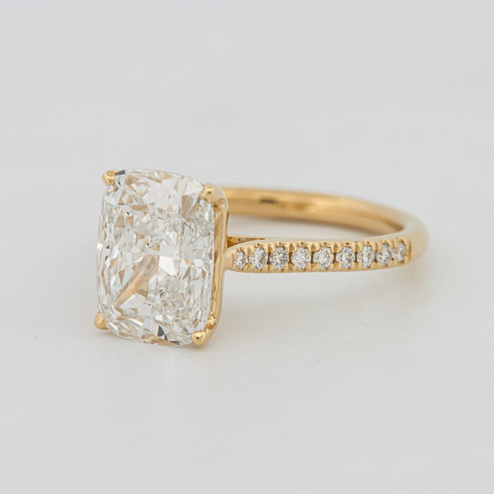 3.50 CT Cushion Cut Pavé Solitaire (LG) - ZIZOV DIAMONDS