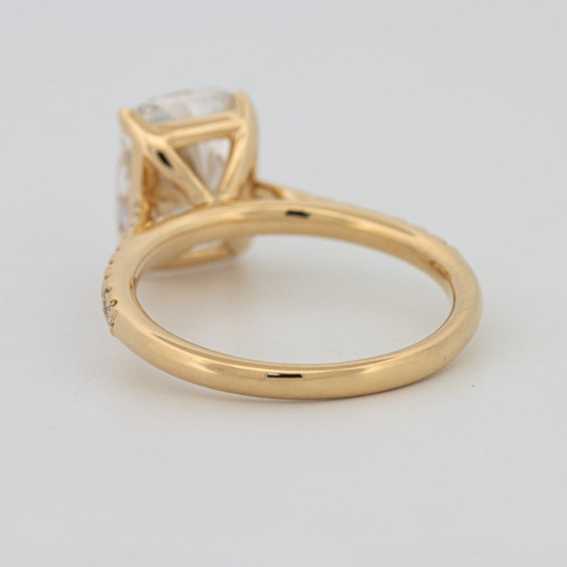 3.50 CT Cushion Cut Pavé Solitaire (LG) - ZIZOV DIAMONDS