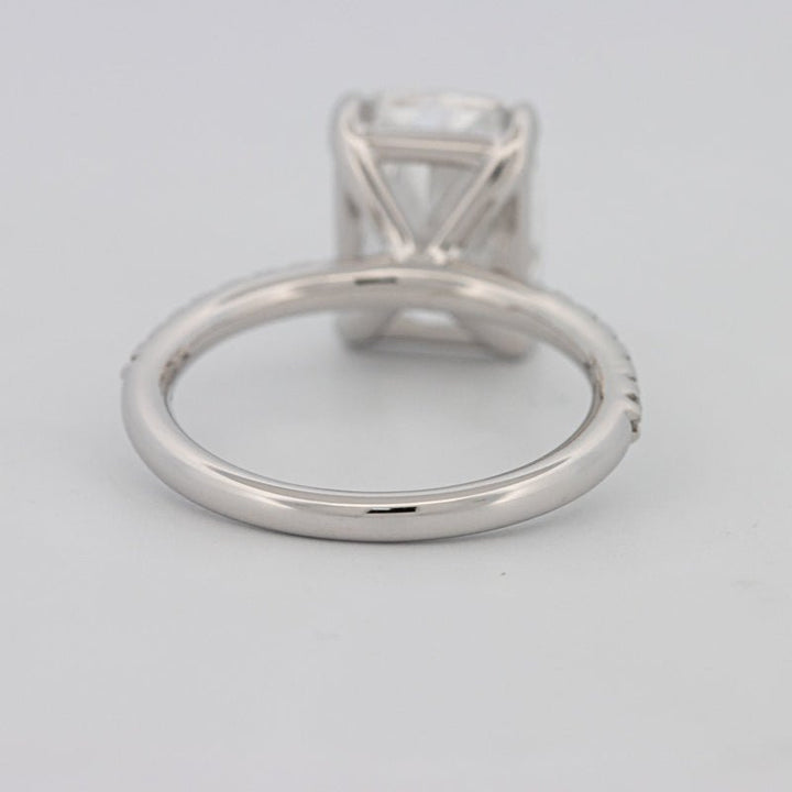 3.50 CT Cushion Cut Pavé Solitaire (LG) - ZIZOV DIAMONDS