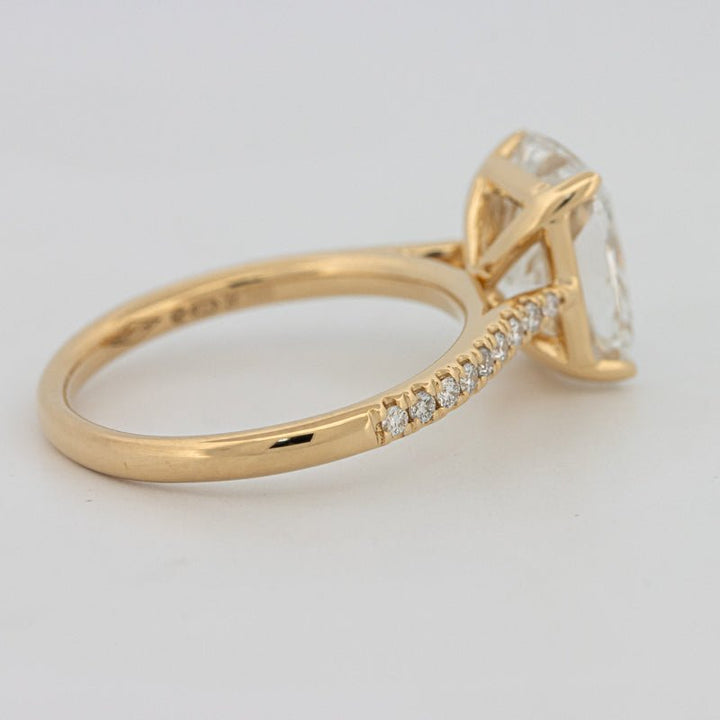 3.50 CT Cushion Cut Pavé Solitaire (LG) - ZIZOV DIAMONDS