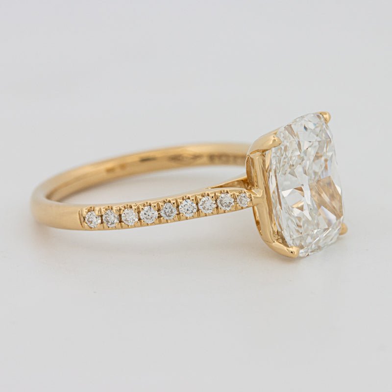 3.50 CT Cushion Cut Pavé Solitaire (LG) - ZIZOV DIAMONDS