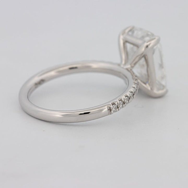 3.50 CT Cushion Cut Pavé Solitaire (LG) - ZIZOV DIAMONDS