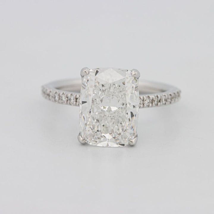 3.50 CT Cushion Cut Pavé Solitaire (LG) - ZIZOV DIAMONDS