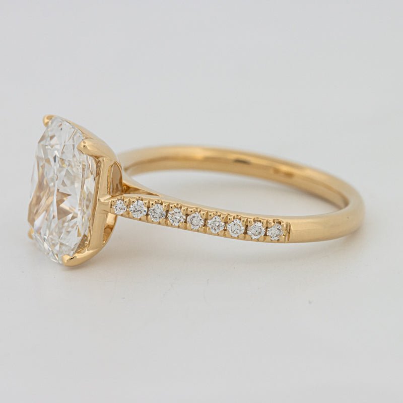 3.50 CT Cushion Cut Pavé Solitaire (LG) - ZIZOV DIAMONDS