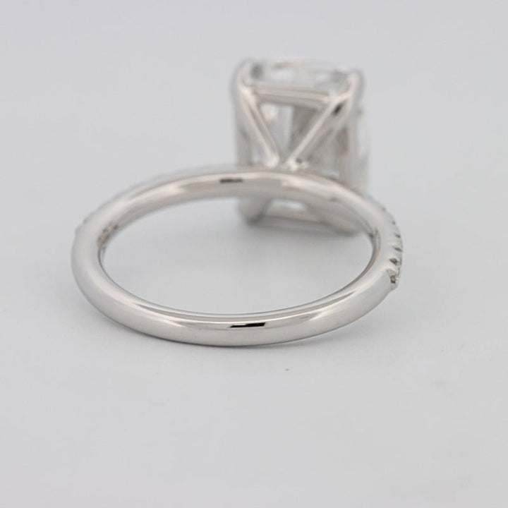 3.50 CT Cushion Cut Pavé Solitaire (LG) - ZIZOV DIAMONDS