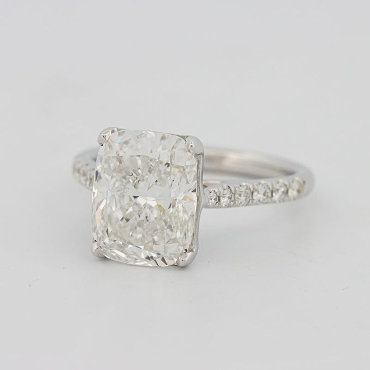 4 CT Cushion Pavé Solitaire (LG) - ZIZOV DIAMONDS