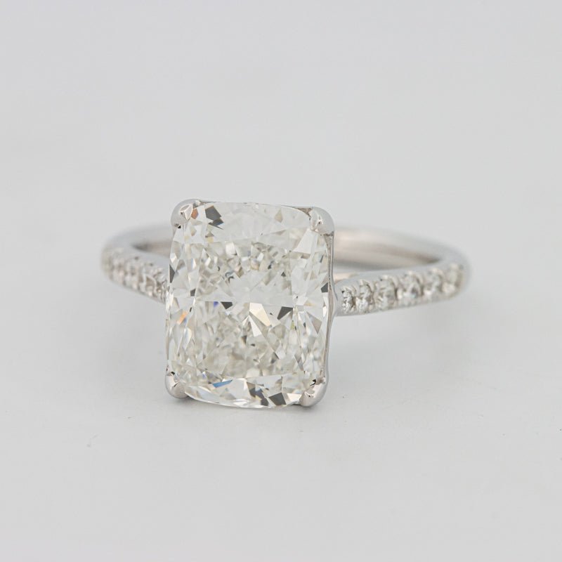 4 CT Cushion Pavé Solitaire (LG) - ZIZOV DIAMONDS