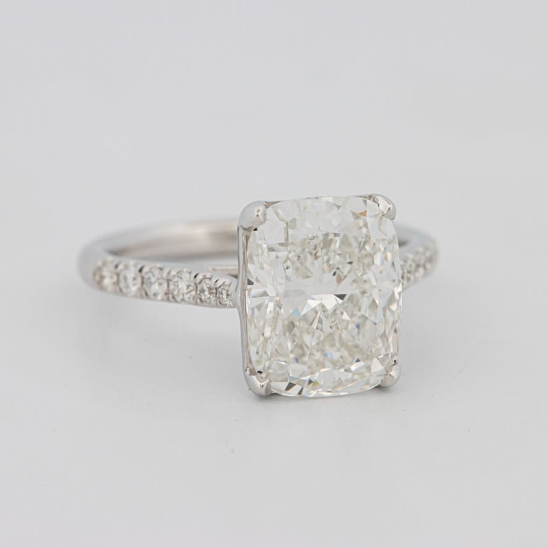 4 CT Cushion Pavé Solitaire (LG) - ZIZOV DIAMONDS