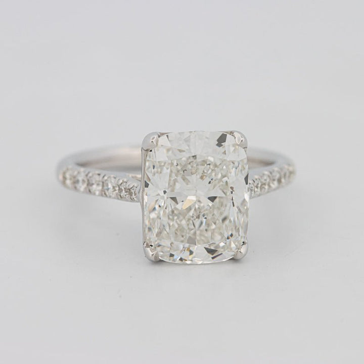 4 CT Cushion Pavé Solitaire (LG) - ZIZOV DIAMONDS