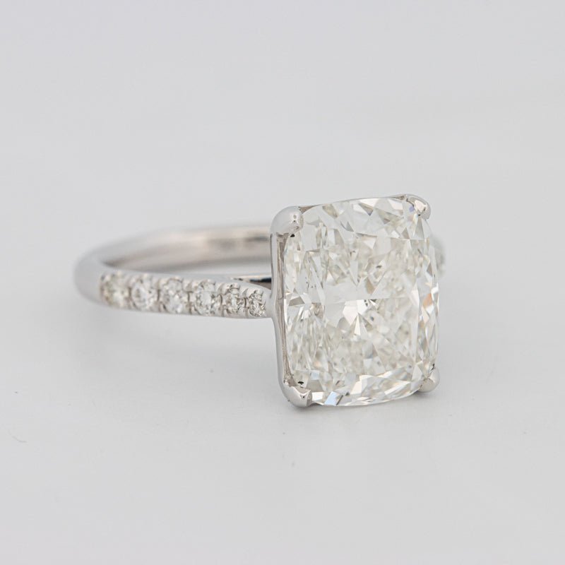 4 CT Cushion Pavé Solitaire (LG) - ZIZOV DIAMONDS