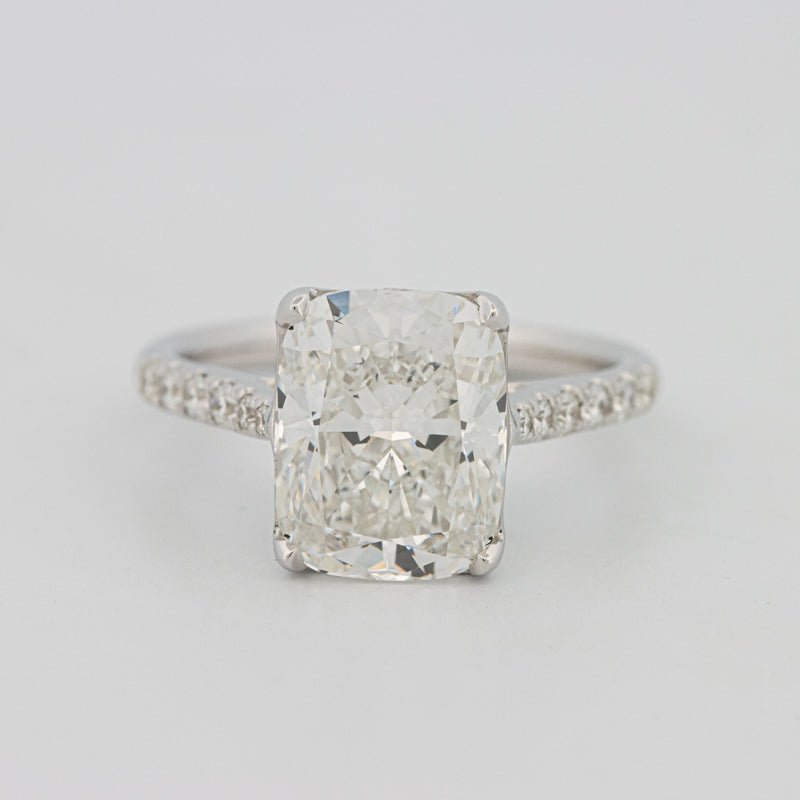 4 CT Cushion Pavé Solitaire (LG) - ZIZOV DIAMONDS