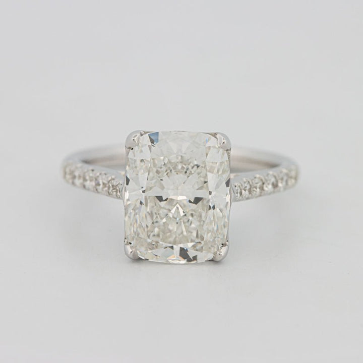 4 CT Cushion Pavé Solitaire (LG) - ZIZOV DIAMONDS