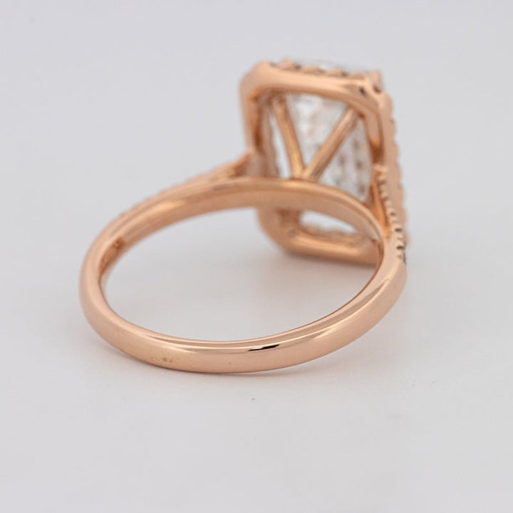 4 CT Emerald Cut Halo Pavé Solitaire (LG) - ZIZOV DIAMONDS