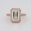4 CT Emerald Cut Halo Pavé Solitaire (LG) - ZIZOV DIAMONDS