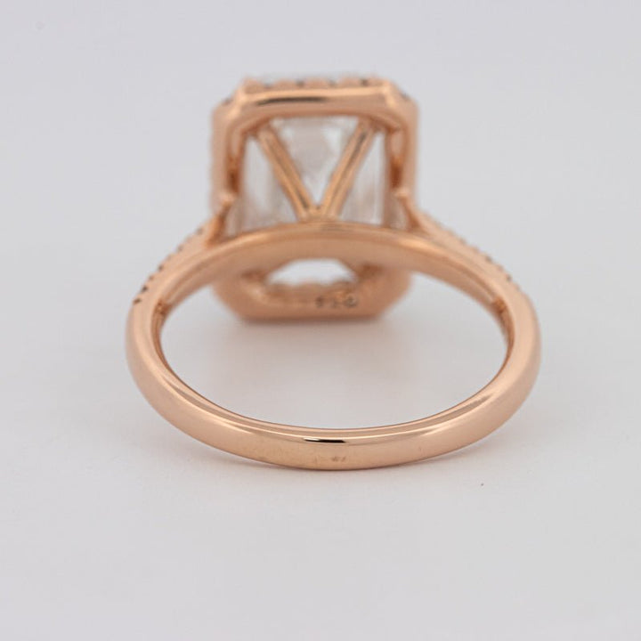 4 CT Emerald Cut Halo Pavé Solitaire (LG) - ZIZOV DIAMONDS