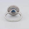4.14 CT Round Blue Sapphire Pave Ring - ZIZOV DIAMONDS