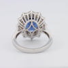 4.60 CT Oval Bue Sapphire Flower Ring - ZIZOV DIAMONDS