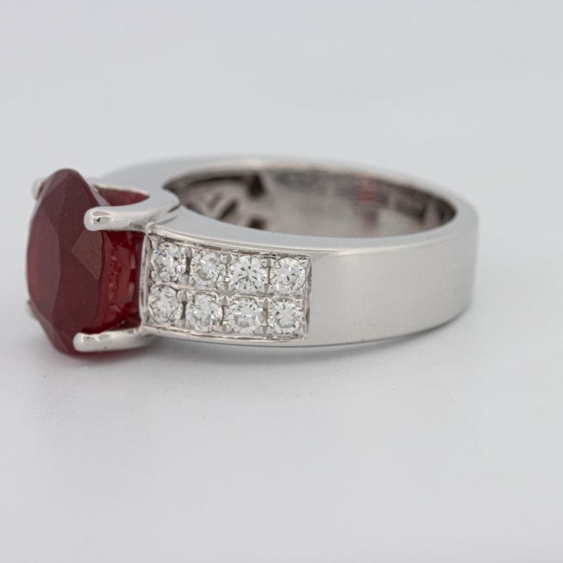 4.70 CT Oval Red Ruby Ring - ZIZOV DIAMONDS