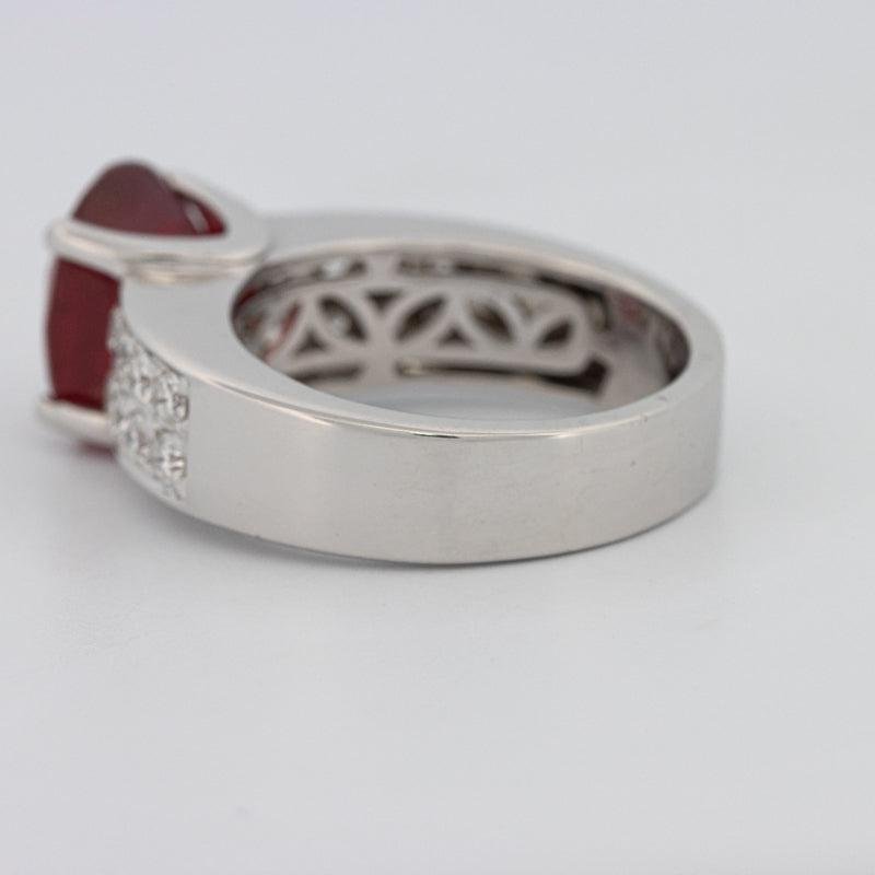 4.70 CT Oval Red Ruby Ring - ZIZOV DIAMONDS