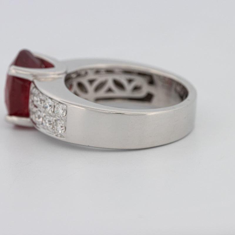 4.70 CT Oval Red Ruby Ring - ZIZOV DIAMONDS