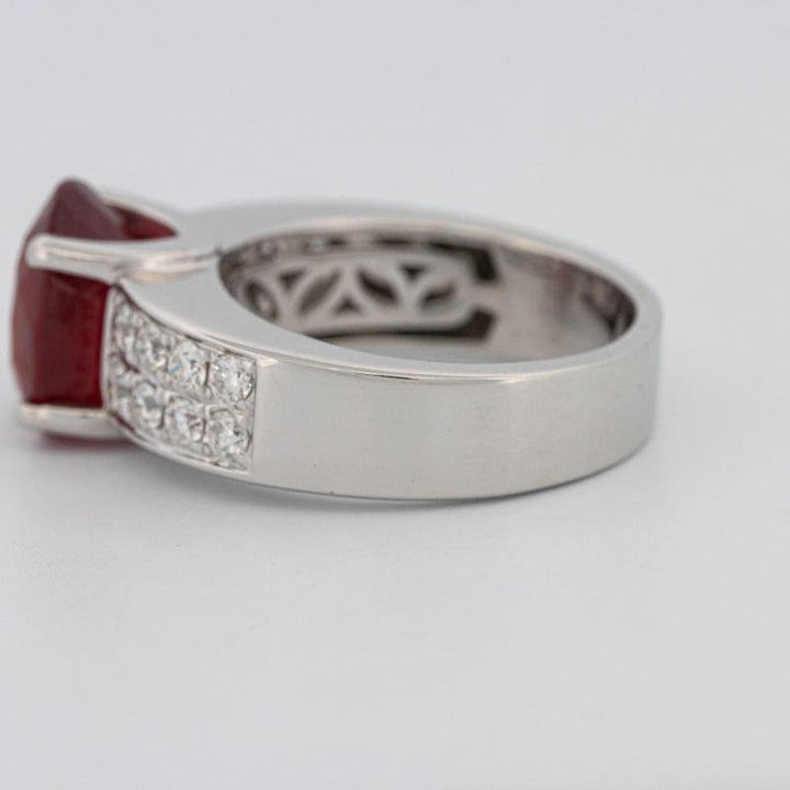 4.70 CT Oval Red Ruby Ring - ZIZOV DIAMONDS