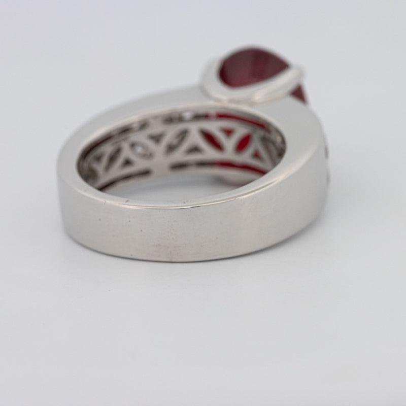 4.70 CT Oval Red Ruby Ring - ZIZOV DIAMONDS