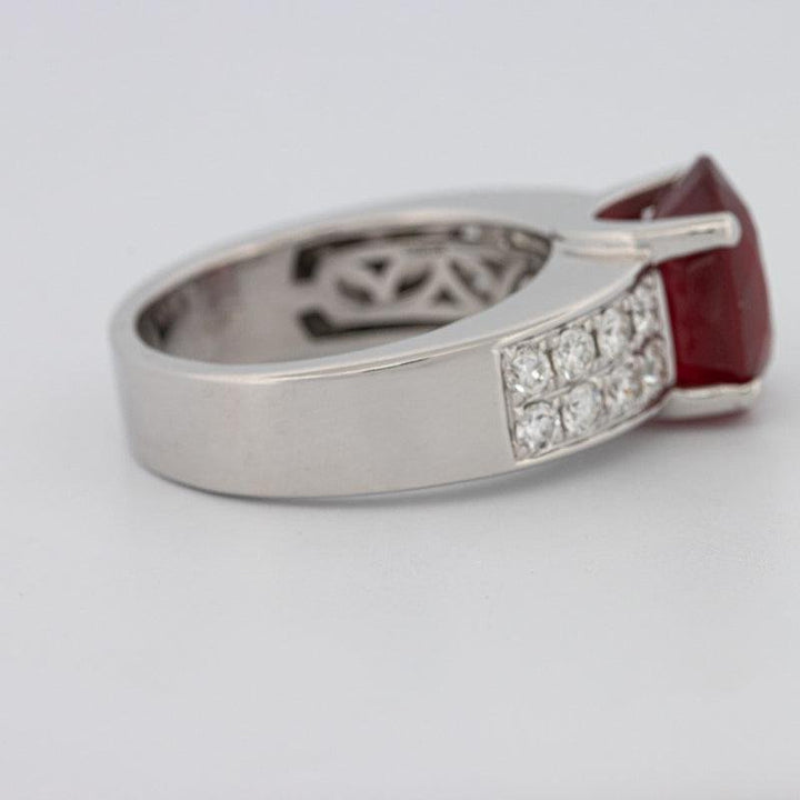 4.70 CT Oval Red Ruby Ring - ZIZOV DIAMONDS