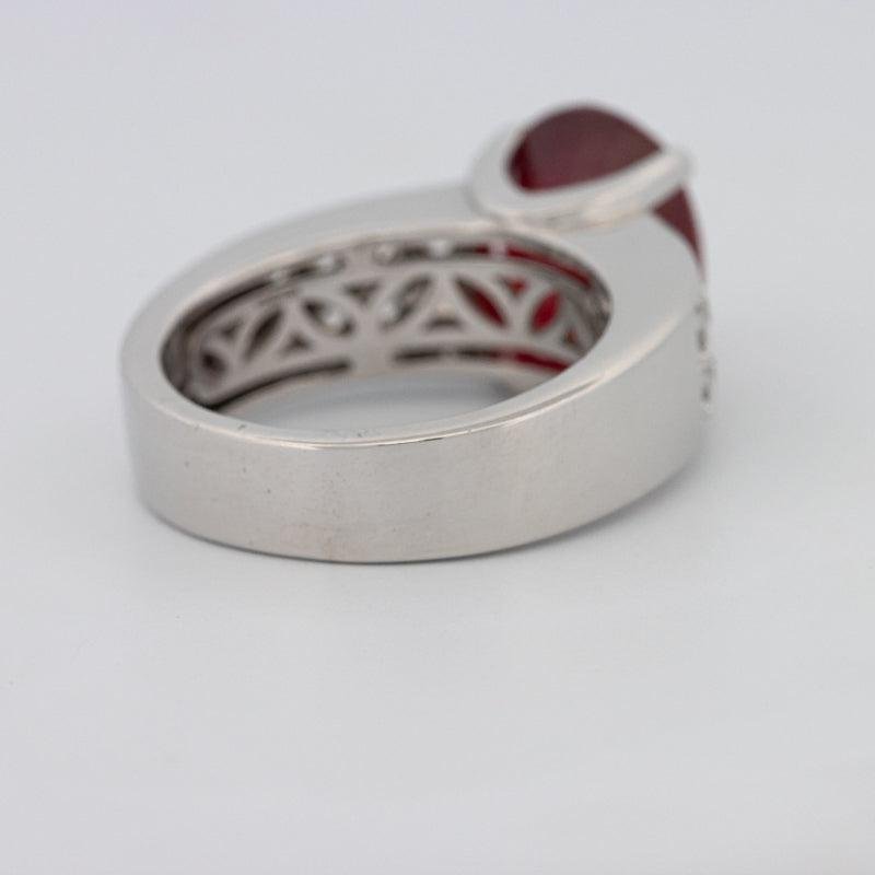 4.70 CT Oval Red Ruby Ring - ZIZOV DIAMONDS