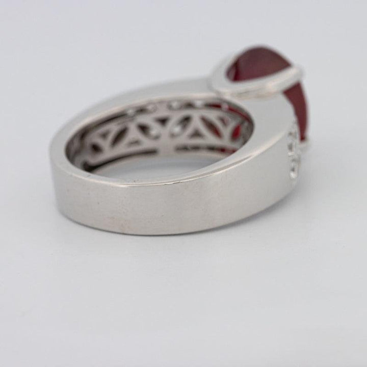 4.70 CT Oval Red Ruby Ring - ZIZOV DIAMONDS