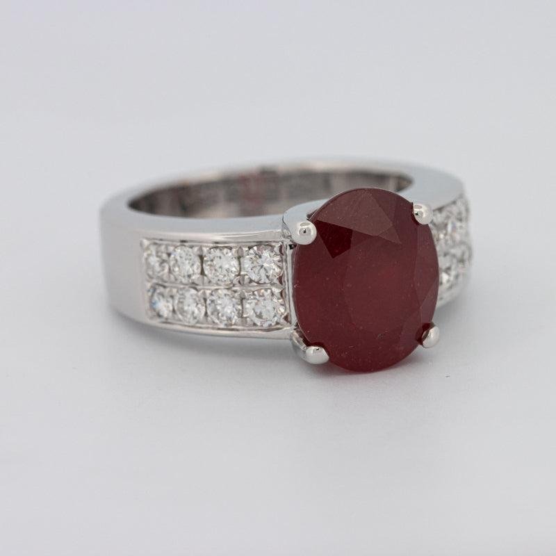 4.70 CT Oval Red Ruby Ring - ZIZOV DIAMONDS