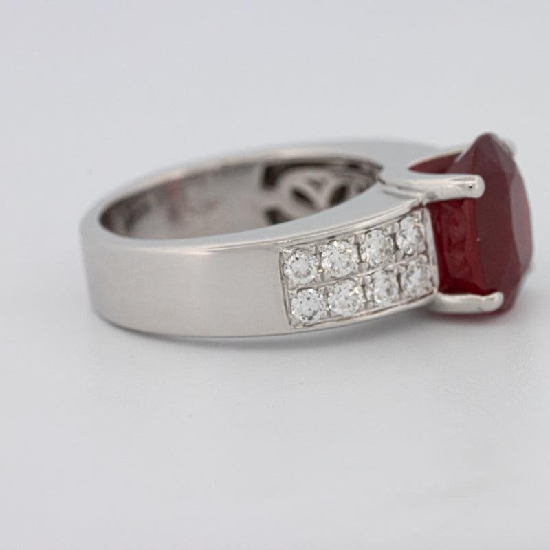 4.70 CT Oval Red Ruby Ring - ZIZOV DIAMONDS