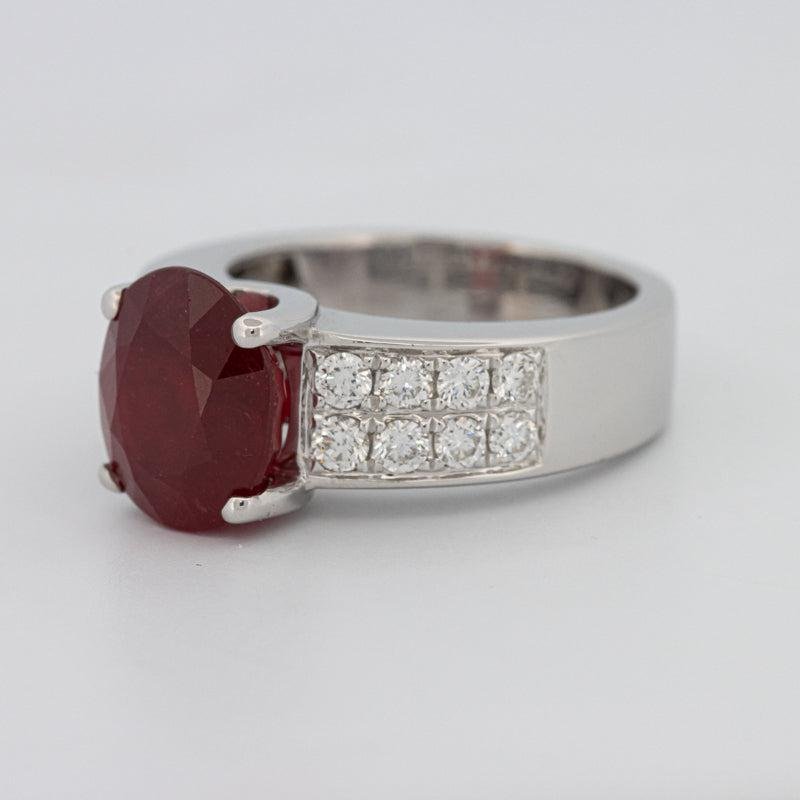 4.70 CT Oval Red Ruby Ring - ZIZOV DIAMONDS